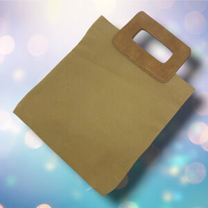 Vintage 1970's Ultima II x Charles Revson Tan Naugahyde Square Top Handle Tote